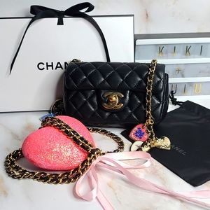 CHANEL Limited Edition Valentine's Day Extra Mini Crossbody with charms